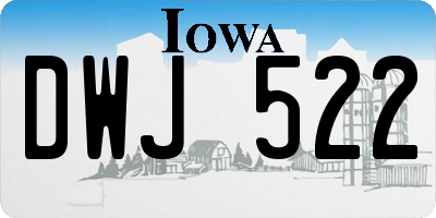 IA license plate DWJ522