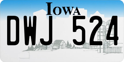 IA license plate DWJ524