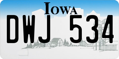 IA license plate DWJ534