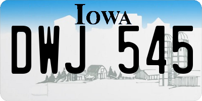 IA license plate DWJ545