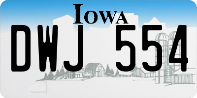 IA license plate DWJ554