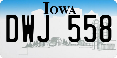 IA license plate DWJ558