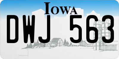 IA license plate DWJ563