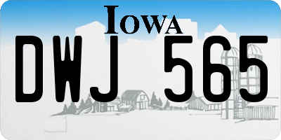 IA license plate DWJ565