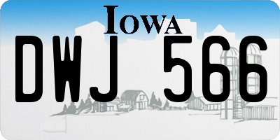 IA license plate DWJ566
