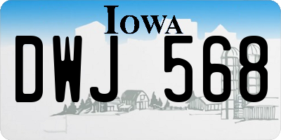 IA license plate DWJ568