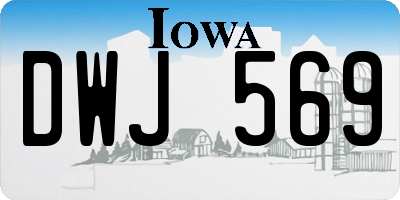 IA license plate DWJ569