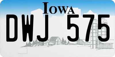 IA license plate DWJ575