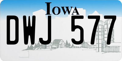 IA license plate DWJ577