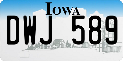IA license plate DWJ589