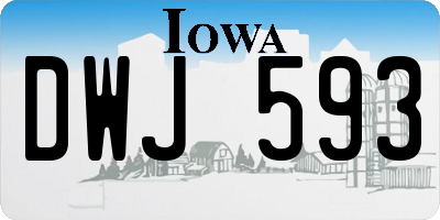 IA license plate DWJ593
