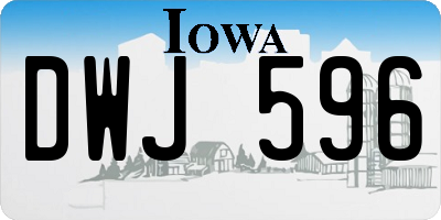 IA license plate DWJ596