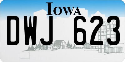 IA license plate DWJ623