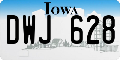 IA license plate DWJ628