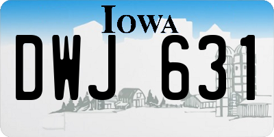 IA license plate DWJ631