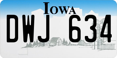 IA license plate DWJ634