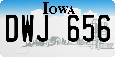 IA license plate DWJ656