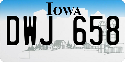 IA license plate DWJ658