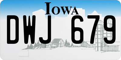 IA license plate DWJ679