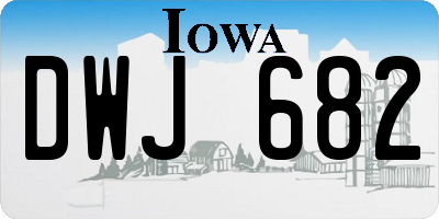 IA license plate DWJ682