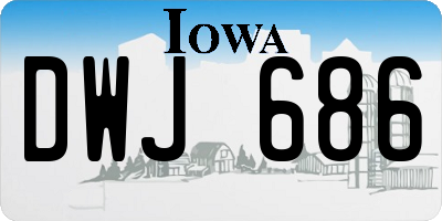 IA license plate DWJ686