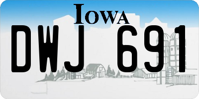 IA license plate DWJ691