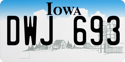 IA license plate DWJ693