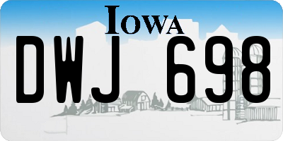 IA license plate DWJ698