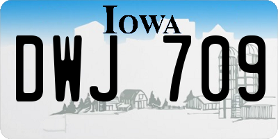 IA license plate DWJ709