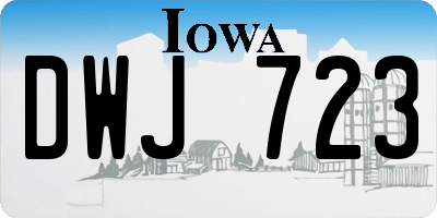 IA license plate DWJ723