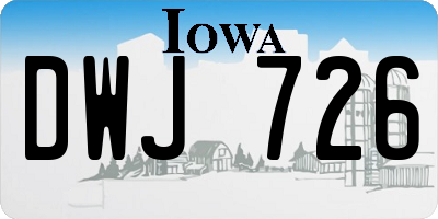 IA license plate DWJ726