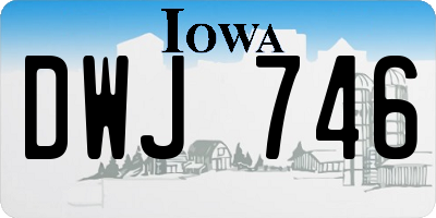 IA license plate DWJ746