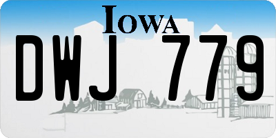 IA license plate DWJ779