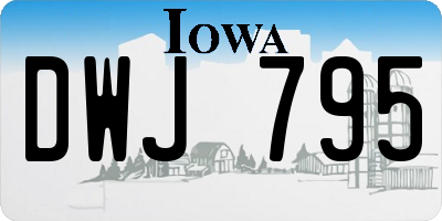 IA license plate DWJ795