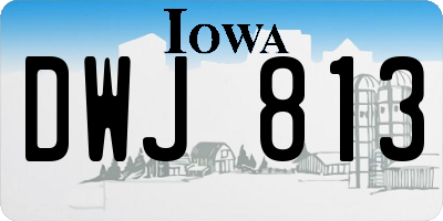 IA license plate DWJ813