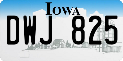 IA license plate DWJ825