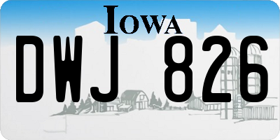 IA license plate DWJ826