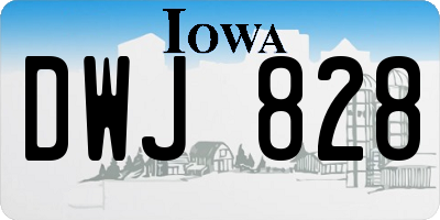 IA license plate DWJ828