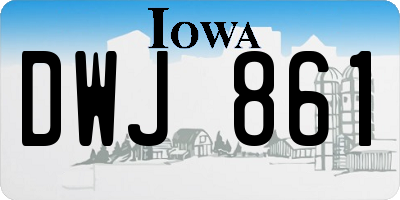 IA license plate DWJ861