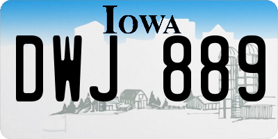 IA license plate DWJ889