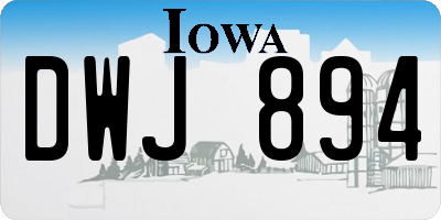 IA license plate DWJ894