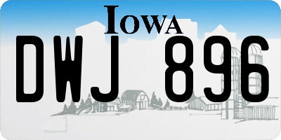 IA license plate DWJ896