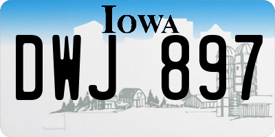 IA license plate DWJ897