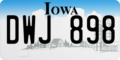 IA license plate DWJ898