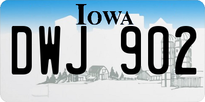 IA license plate DWJ902