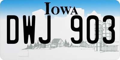 IA license plate DWJ903