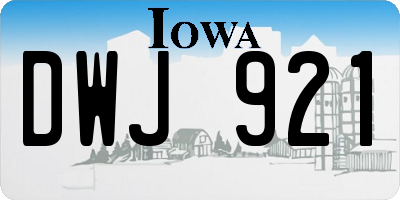 IA license plate DWJ921