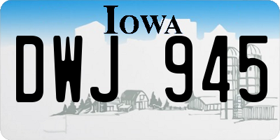 IA license plate DWJ945