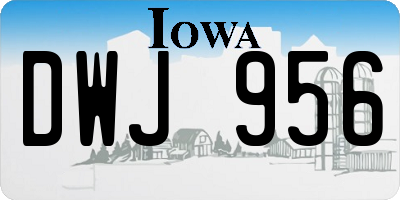 IA license plate DWJ956