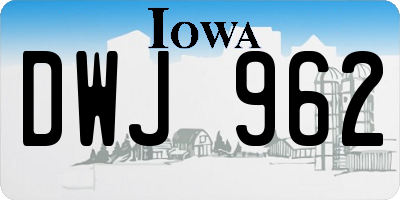 IA license plate DWJ962